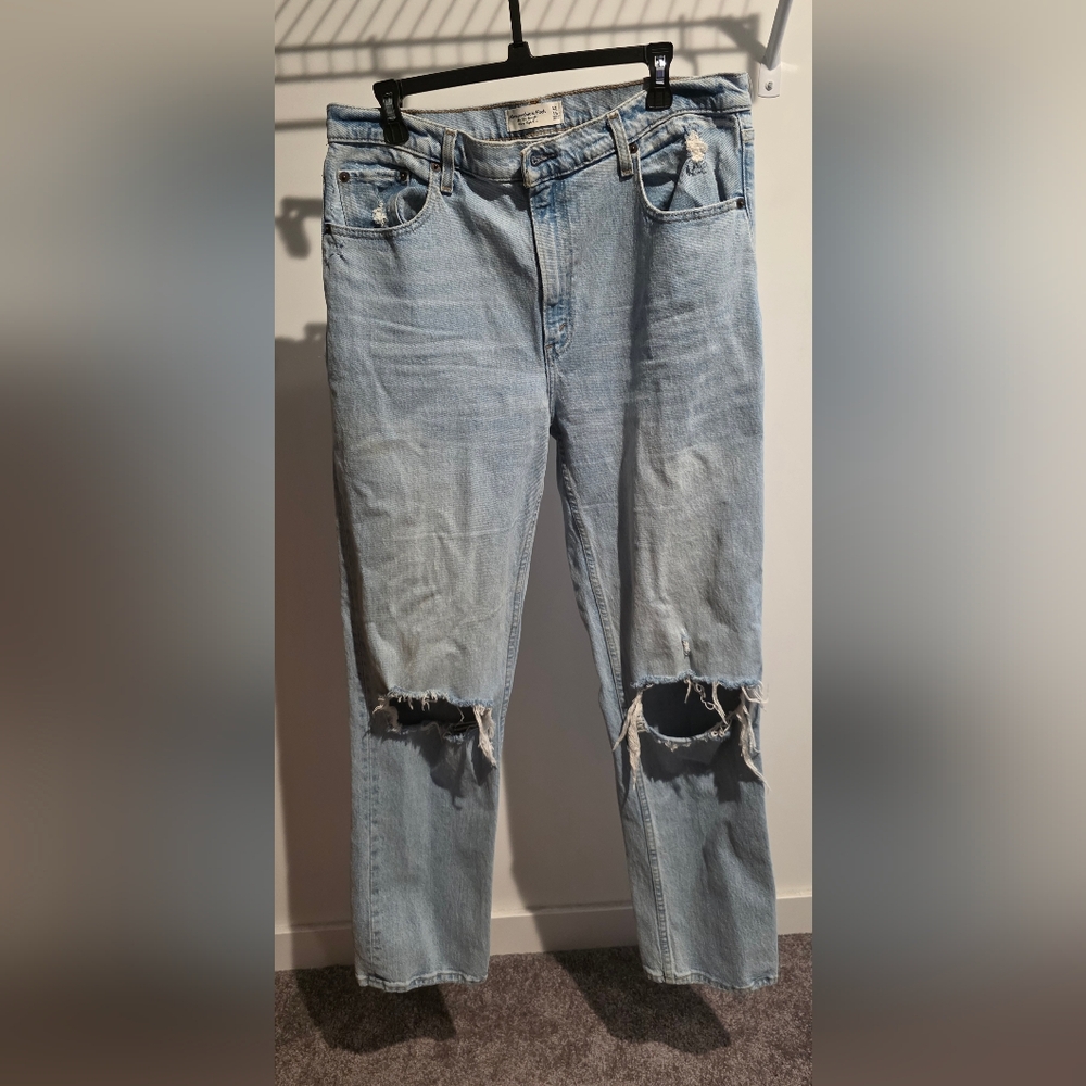 Abercrombie & Fitch Light Blue Boyfriend Jeans